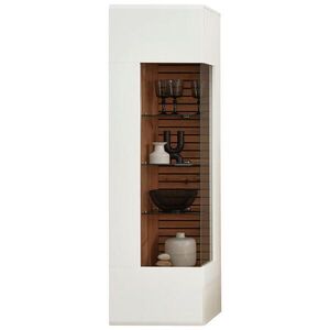 Stylife ZÁVĚSNÁ VITRÍNA, bílá, dub artisan, 49/167/40 cm obraz