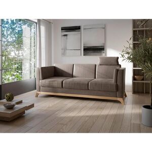 Sit & More TŘÍMÍSTNÁ POHOVKA, textil, hnědá obraz
