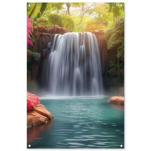 OnlyWow ZAHRADNÍ PLAKÁT Vodopád - Příroda - Rostliny - Džungle - Voda 80x120 cm obraz