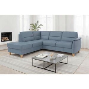 Sit & More ROHOVÁ SEDAČKA, textil, kůže, šedomodrá obraz