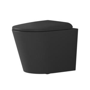 EMKE TOALETA na stěnu bez splachovacího okraje CT01 49/36, 5 cm Matná černá obraz