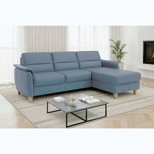 Sit & More ROHOVÁ SEDAČKA, kůže, šedomodrá obraz