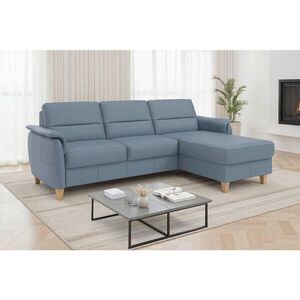 Sit & More ROHOVÁ SEDAČKA, kůže, textil, šedomodrá obraz