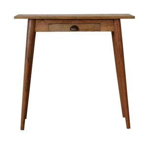 Artisan Furniture NOČNÍ STOLEK Arno v provedení zlatý teak, 2 zásuvky a otevřená police, světle hnědý obraz