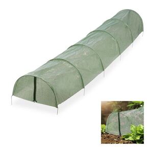 Relaxdays FÓLIOTUNEL Zelená Transparentní PVC ocel se zipem 290 cm obraz