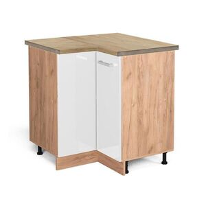 Vicco ROHOVÁ SKŘÍŇKA R-Line Bílá vysoký lesk 75.6 cm , PD Dub obraz