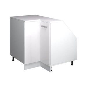 Vicco ROHOVÁ KUCHYŇSKÁ SKŘÍŇKA POD ŠIKMOU STŘECHU R-Line Bílá vysoký lesk 75.6 cm s 1 dveřmi, korpus skříně hloubka 60 cm obraz
