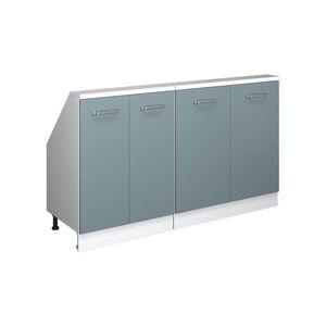 Vicco KUCHYŇSKÁ SKŘÍŇKA POD ŠIKMOU STŘECHU R-Line Modrošedá 140 cm Sada 2 kusů obraz