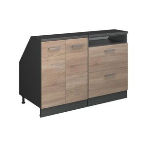 Vicco KUCHYŇSKÁ SKŘÍŇKA POD ŠIKMOU STŘECHU R-Line Sonoma 120 cm Sada 2 korpusů skříně hloubka 60 cm obraz