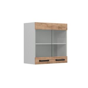 Vicco SKLENĚNÁ KUCHYŇSKÁ SKŘÍŇKA R-Line Zlatý mocný dub 60 cm obraz