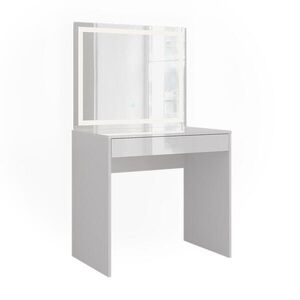 Vicco TOALETNÍ STOLEK Sherry Bílá/bílý vysoký lesk 81.4 cm s LED zrcadlem obraz