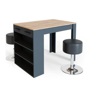 Vicco JÍDELNÍ SET Repose Antracit/zlatý dub 67 x 100 cm se 2 stoličkami obraz