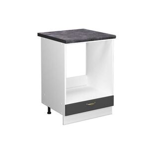 Vicco SKŘÍŇKA NA VESTAVĚNOU TROUBU Fame-Line Anthrazit-Gold Landhaus 60 cm , PD Antracit obraz