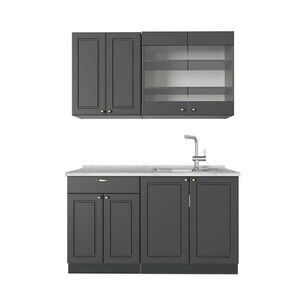Vicco JEDNOTKOVÁ KUCHYNĚ Fame-Line Anthrazit-Gold Landhaus 140 cm , PD Mramor obraz
