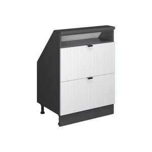 Vicco ŠIKMÁ SKŘÍŇ Rion Bílé zvlnění 60 x 81.6 cm se 2 zásuvkami obraz