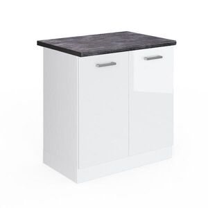 Vicco SKŘÍŇKA POD DŘEZ R-Line Bílá vysoký lesk 80 cm , PD Antracit obraz