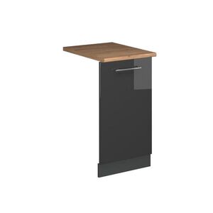 Vicco ČELNÍ PANEL MYČKY Fame-Line Antracitový vysoký lesk 45 cm , PD Dub obraz