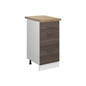 Vicco SPODNÍ SKŘÍŇKA KUCHYŇSKÉ LINKY R-Line Ušlechtilá šedá 40 cm se zásuvkami, PD Dub obraz