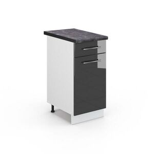 Vicco SPODNÍ SKŘÍŇKA KUCHYŇSKÉ LINKY Fame-Line Antracitový vysoký lesk 40 cm , PD Antracit obraz