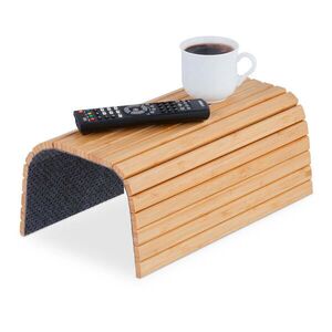 Relaxdays TÁCEK Přírodní bambus na opěrku 42x34 cm skládací protiskluzový obraz