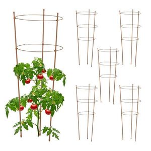 Relaxdays OPORA Hnědá 6-dílná-sada kov plast 76 cm obraz