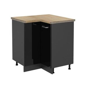 Vicco ROHOVÁ SKŘÍŇKA R-Line Černý vysoký lesk 75.6 cm , PD Dub obraz