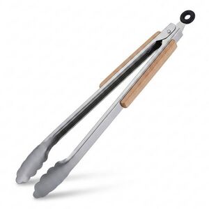 Relaxdays KLEŠTĚ Stříbrné Přírodní dřevěná rukojeť 38 cm obraz