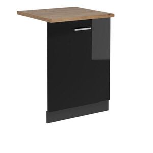 Vicco ČELNÍ PANEL MYČKY R-Line Černý vysoký lesk 60 cm , PD Dub obraz