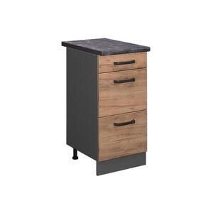 Vicco SPODNÍ SKŘÍŇKA KUCHYŇSKÉ LINKY R-Line Zlatý mocný dub 40 cm se zásuvkami, PD Antracit obraz