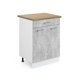 Vicco SPODNÍ SKŘÍŇKA KUCHYŇSKÉ LINKY R-Line Beton 60 cm se zásuvkou, PD Dub obraz