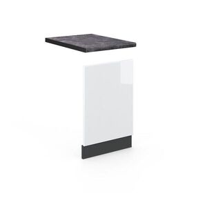 Vicco PŘEDNÍ PANEL Fame-Line Bílá vysoký lesk 45 cm , PD Antracit obraz