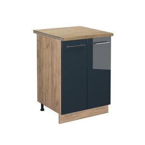 Vicco SPODNÍ SKŘÍŇKA KUCHYŇSKÉ LINKY Fame-Line Tmavě modrá s vysokým leskem 60 cm , PD Dub obraz