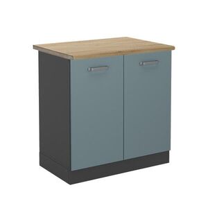 Vicco SKŘÍŇKA POD DŘEZ R-Line Modrošedá 80 cm , PD Dub obraz