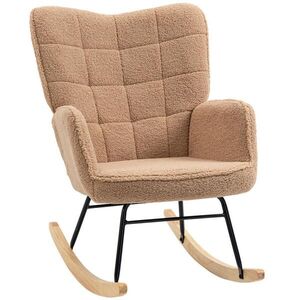 HOMCOM HOUPACÍ křeslo Relaxační křeslo do 120 kg, polyester, hnědé 98x71x101cm obraz