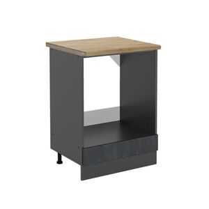 Vicco SKŘÍŇKA NA VESTAVĚNOU TROUBU R-Line Černý beton 60 cm PD Dub obraz