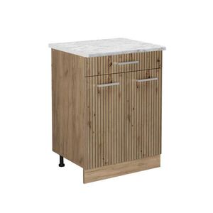 Vicco SPODNÍ SKŘÍŇKA KUCHYŇSKÉ LINKY R-Line Řemeslný dub 60 cm PD Mramor obraz