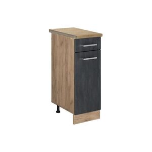 Vicco SPODNÍ SKŘÍŇKA KUCHYŇSKÉ LINKY R-Line Černý beton 30 cm PD Dub obraz