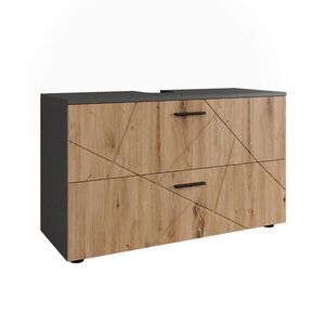 Vicco TOALETNÍ SKŘÍŇKA PRO UMYVADLO Irma, Antracit/Zlatý mocný dub, 100.1 x 60.6 cm se 2 zásuvkami obraz