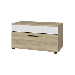 Vicco SKŘÍŇKA DO OBÝVACÍHO POKOJE Berno Sonoma/bílá 70.8 x 38.9 cm s výklopnými dveřmi obraz