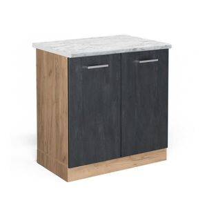 Vicco SKŘÍŇKA POD DŘEZ R-Line Černý beton 80 cm PD Mramor obraz