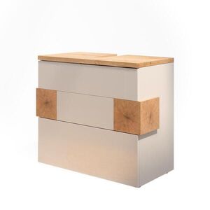 Vicco DOLNÍ SKŘÍŇKA POD DŘEZ Eden Bílá vysoký lesk 70 x 64.5 cm se 2 zásuvkami obraz