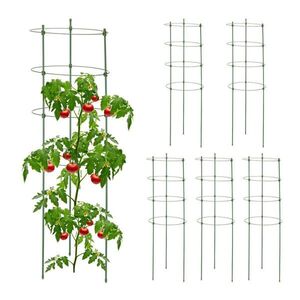 Relaxdays OPORA Zelená ocel plast 6dílná-sada 90 cm obraz