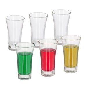 Relaxdays PANÁK Transparentní 6ks-set sklo 6 cl obraz