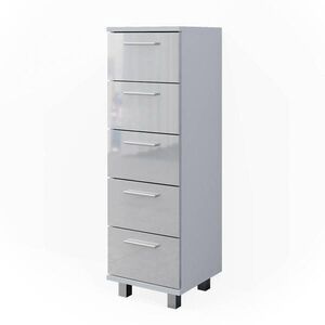 Vicco SKŘÍŇKA DO KOUPELNY Ilias Bílá vysoký lesk 30 x 95 cm obraz
