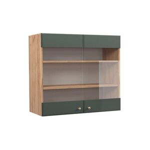 Vicco SKLENĚNÁ KUCHYŇSKÁ SKŘÍŇKA Fame-Line Zelená zlatá země 80 cm obraz