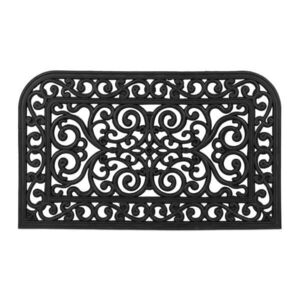 Relaxdays ROHOŽKA Černá guma protiskluzová ornament 75x45 cm obraz