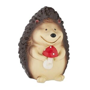 Relaxdays FIGURKA Hnědá ježek s muchomůrkou polyresin 15 cm obraz