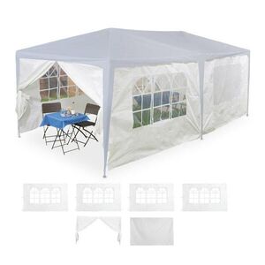 Relaxdays STĚNY Bílá 6dílná-sada pro pavilon 3x6 m obraz