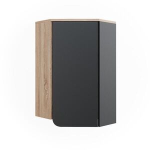 Vicco KOUPELNOVÁ SKŘÍŇKA Karen Sonoma/antracit 42.4 x 75 cm s dveřmi a otevřenými přihrádkami obraz