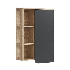 Vicco SKŘÍŇKA DO KOUPELNY Karen Sonoma/antracit 50 x 75 cm s dveřmi a otevřenými přihrádkami obraz